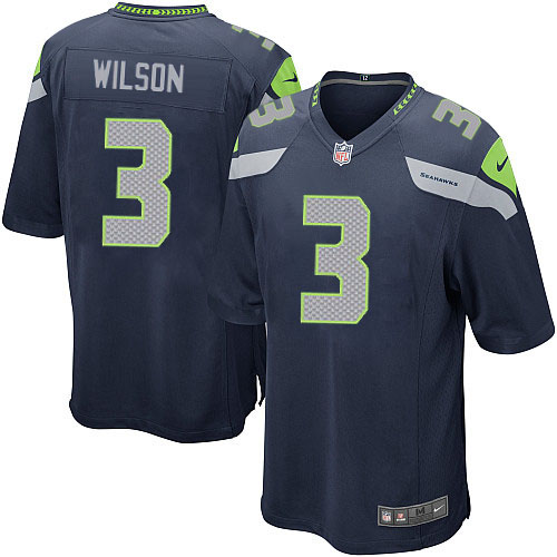 Limited Youth Navy Blue Russell Wilson Home Jersey - #3 Seattle Seahawks NFL 280582