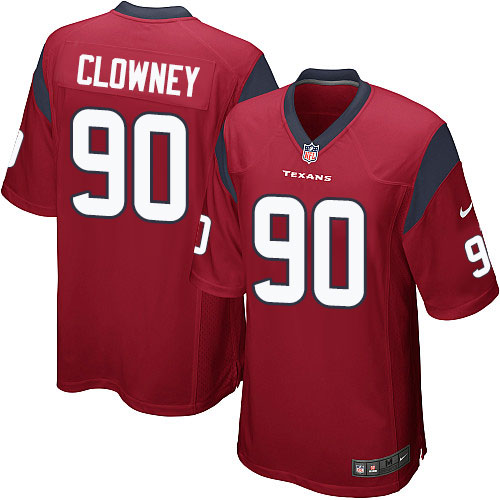 #90 Game Jadeveon Clowney Houston Texans Mens Jersey - NFL Alternate Red