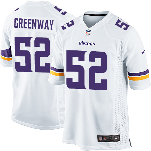 Game Chad Greenway Mens Jersey - Minnesota Vikings #52 Road White NFL