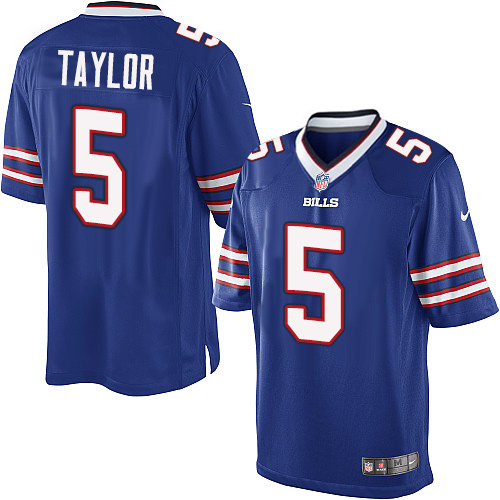 Limited Tyrod Taylor Youth Jersey - Buffalo Bills #5 Home Royal Blue NFL