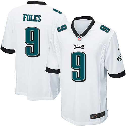 Limited Nick Foles Mens Jersey - Philadelphia Eagles #9 Road White NFL