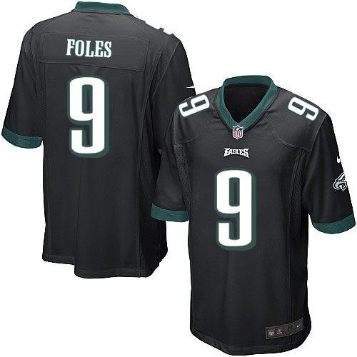 Game Nick Foles Mens Jersey - Philadelphia Eagles #9 Alternate Black NFL