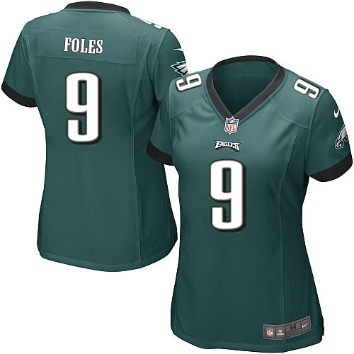 Elite Nick Foles Womens Jersey - Philadelphia Eagles #9 Home Midnight Green NFL