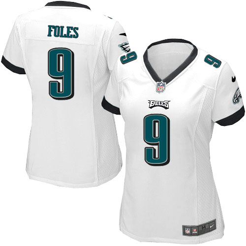 Elite Nick Foles Womens Jersey - Philadelphia Eagles #9 Road White NFL