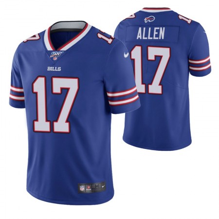 Bills Josh Allen Jersey Royal 17 Men's Vapor Limited 100th Season