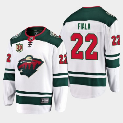 Kevin Fiala Wild Jersey Away 2020-21 #22 Anniversary White Men's