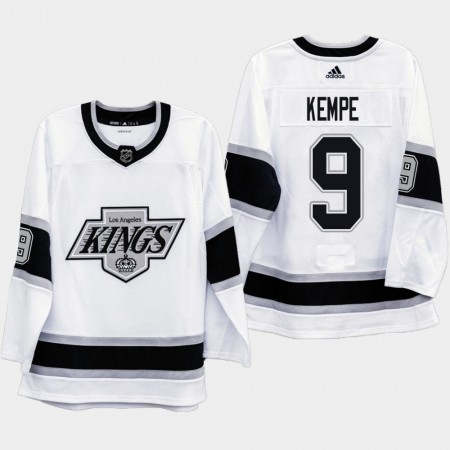 Adrian Kempe Kings Jersey 2020 #9 Heritage Pro White Season 90S Men's