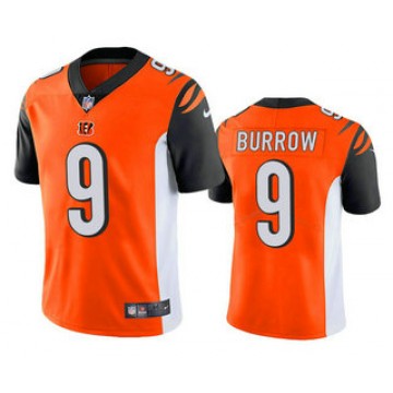 #9 Joe Burrow Jersey Cincinnati Bengals Orange Limited Vapor Untouchable 2020