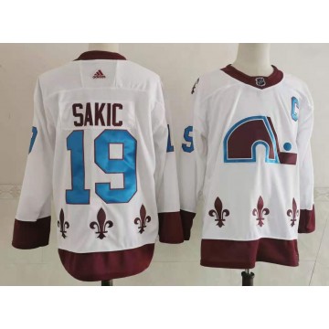 Joe Sakic Jersey Colorado Avalanche #19 White 2021 Retro