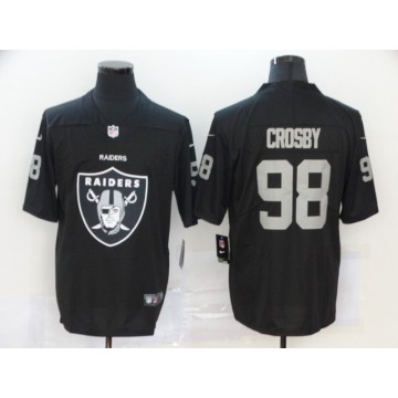 #98 Maxx Crosby Jersey Oakland Raiders Black Vapor Untouchable Fashion Limited Big Logo 2020