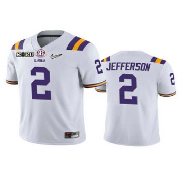 #2 Justin Jefferson Jersey LSU Tigers White Game National Championship 2020