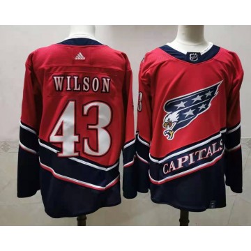 #43 Tom Wilson Jersey Washington Capitals Red 2021 Retro