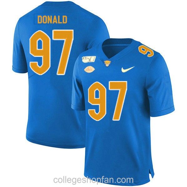 Mens Aaron Donald Pitt Panthers #97 Game Royal College Football Jersey