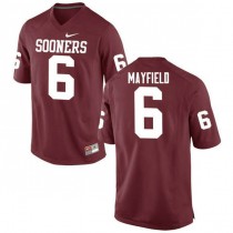 Mens Baker Mayfield Oklahoma Sooners #6 Authentic Red College Football Jersey 102