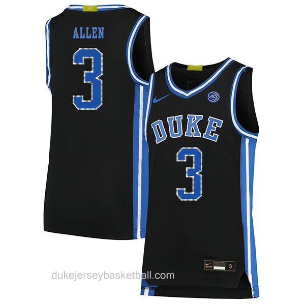 Mens Grayson Allen Duke Blue Devils #3 Authentic Black Colleage Basketball Jersey