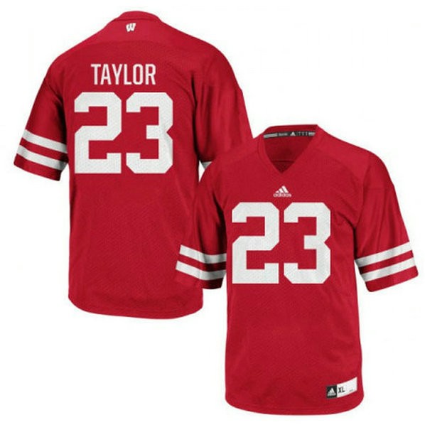 Mens Jonathan Taylor Wisconsin Badgers #23 Authentic Red Colleage Football Jersey 102