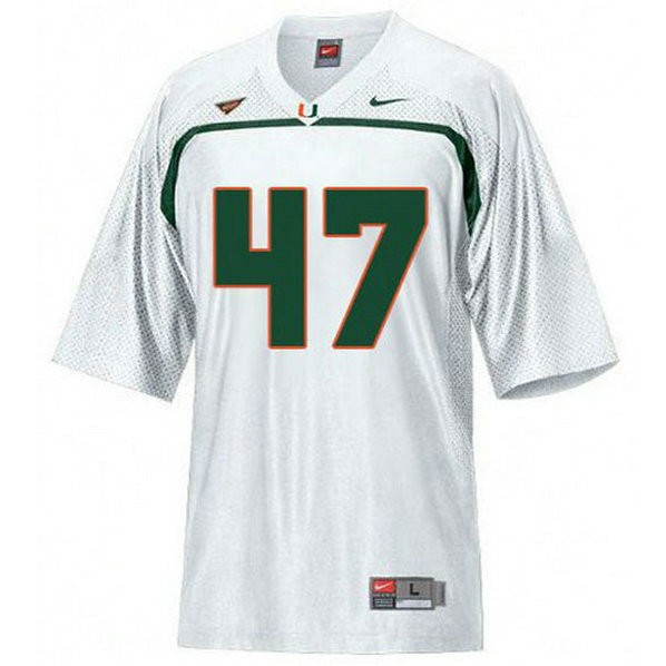 Mens Michael Irvin Miami Hurricanes #47 Authentic White College Football Jersey 102