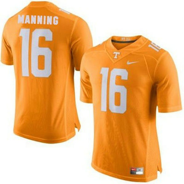 Mens Peyton Manning Tennessee Volunteers #16 Game Orange Colleage Football Jersey 102