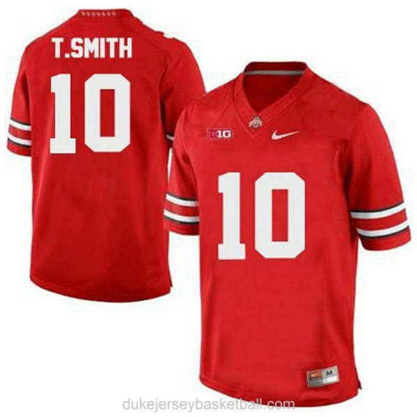 Mens Troy Smith Ohio State Buckeyes #10 Game Red College Football C012 Jersey