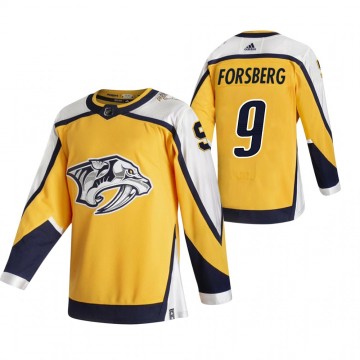 Yellow Filip Forsberg Jersey Nashville Predators Alternate 2020-21 Retro Reverse Jerseys