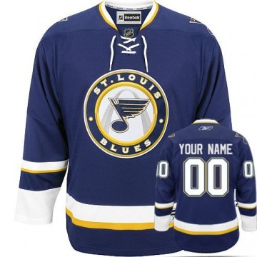 Custom St. Louis Blues Jersey Men's Blue Third Blue