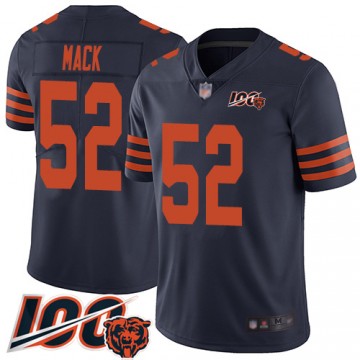 Khalil Mack Bears Jersey Limited #52 Alternate Navy Blue 100th Season Vapor Men's