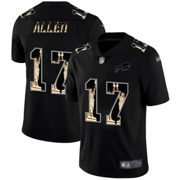 Men Buffalo Bills Jersey Josh Allen Limited Statue of Liberty Black