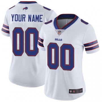 Custom Buffalo Bills Jersey Women's White Limited White Vapor Untouchable