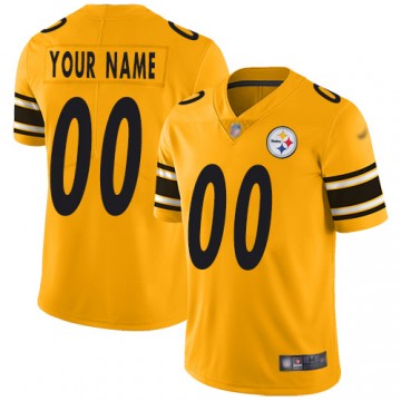 Personalized Pittsburgh Steelers Jersey Limited Inverted Legend Gold Men's