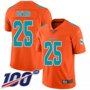 Xavien Howard Miami Dolphins Jersey #25 Orange Limited 100th Season Inverted Legend