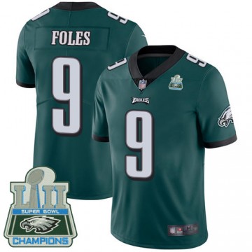 Nick Foles Eagles Jersey Limited #9 Champions Vapor Untouchable Midnight Green Super Bowl LII Men's