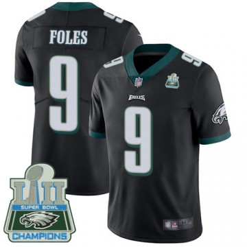 Men's Eagles Nick Foles Jersey Black Limited Alternate Champions Vapor Untouchable Super Bowl LII