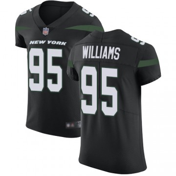 Jets Quinnen Williams Jersey Black 95 Men's Alternate Elite Vapor Untouchable