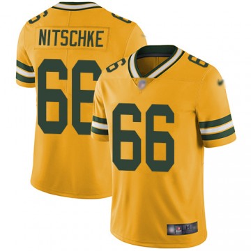 Ray Nitschke Packers Jersey Limited #66 Rush Yellow Men's