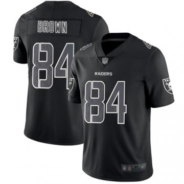 Antonio Brown Raiders Jersey Impact Limited #84 Rush Black Men's