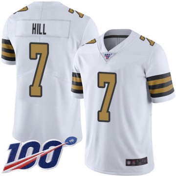 Taysom Hill Limited NO.7 White Rush Men's 100th Season Saints Jersey