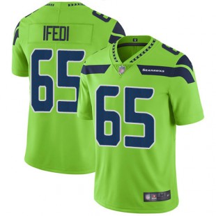 #65 Germain Ifedi Jersey Seattle Seahawks Green Limited Rush