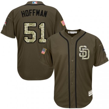 Trevor Hoffman Jersey San Diego Padres #51 Green Salute to Service