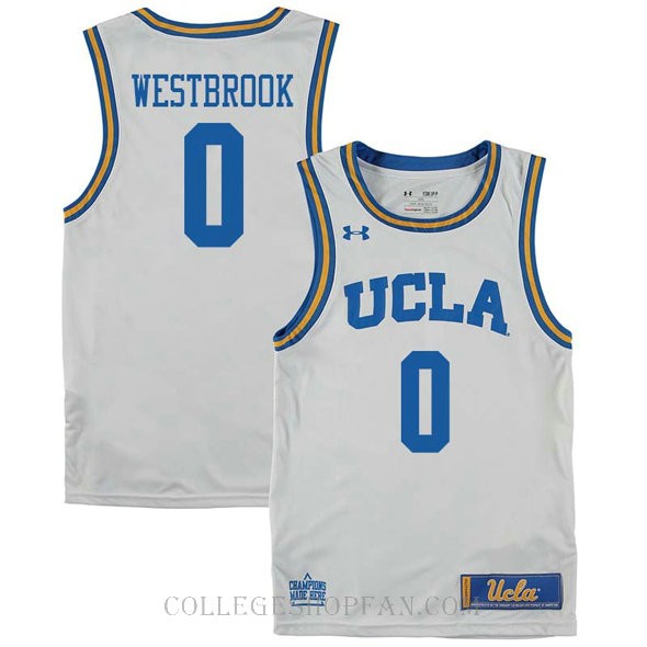 Russell Westbrook Ucla Bruins 0 Swingman College Basketball Youth Jersey White