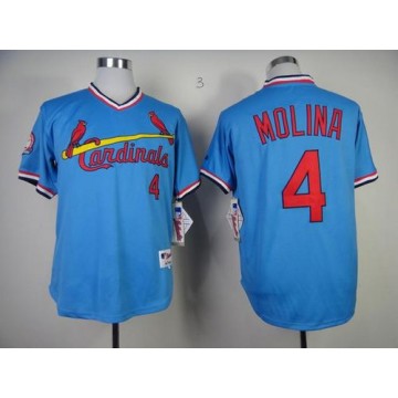 #4 Yadier Molina Jersey St. Louis Cardinals Blue 1982 Turn Back The Clock