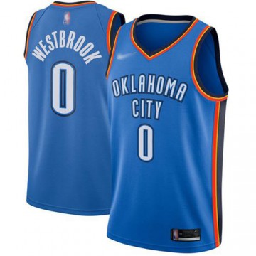 Russell Westbrook Jersey Blue Thunder Swingman Icon Edition Men