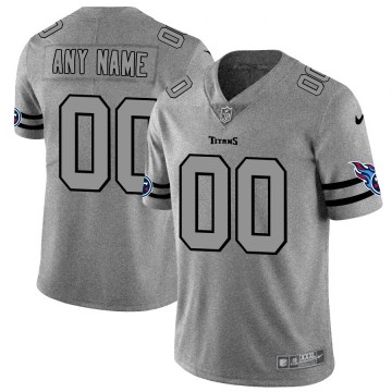 Custom Tennessee Titans Jersey Men's Gray Limited Gray Vapor Untouchable 2019