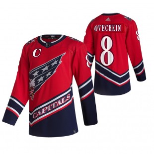 #8 Alexander Ovechkin Jersey Washington Capitals Red Alternate Reverse 2020-21 Retro