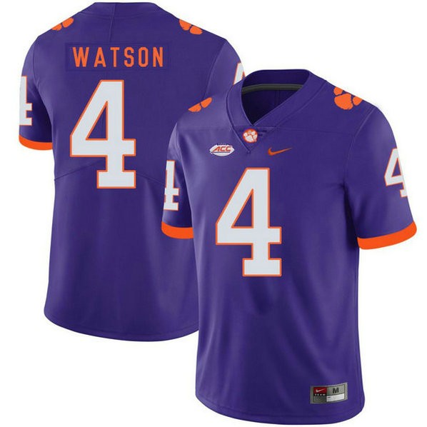 Womens Deshaun Watson Clemson Tigers #4 Limited Purple Colleage Football Jersey 102