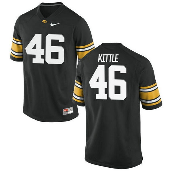 Womens George Kittle Iowa Hawkeyes #46 Limited Black College Football Jersey 102