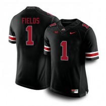 Womens Justin Fields Ohio State Buckeyes #1 Limited Black College Football Jersey 102