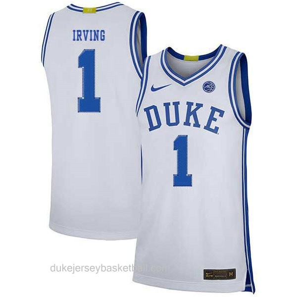 Womens Kyrie Irving Duke Blue Devils #1 Limited White Colleage Basketball Jersey