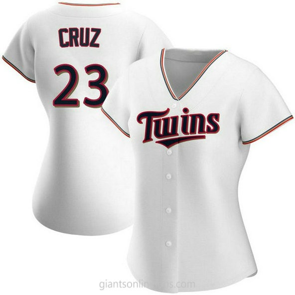 Womens Nelson Cruz Minnesota Twins Authentic White Home A592 Jersey