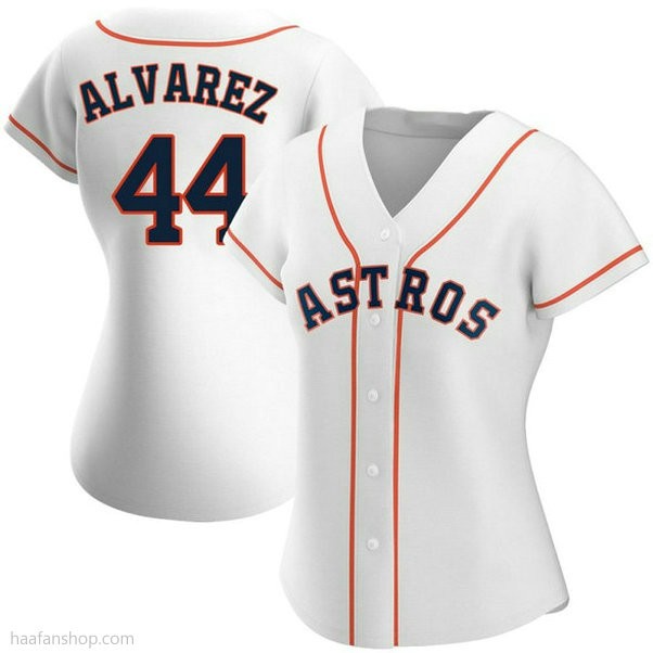 Womens Yordan Alvarez Houston Astros #44 Replica White Home Jersey