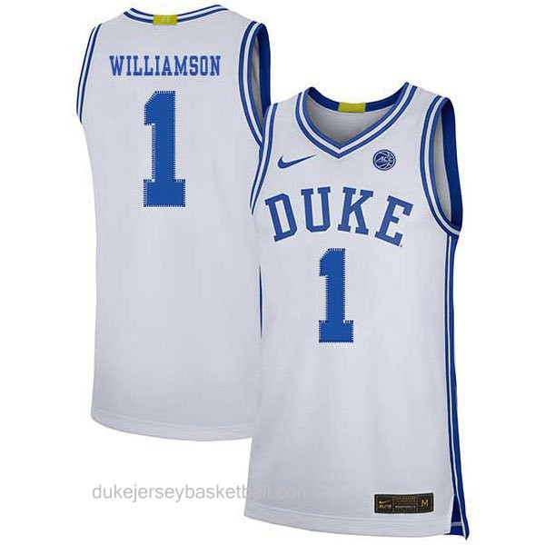 Womens Zion Williamson Duke Blue Devils #1 Limited White Colleage Basketball Jersey